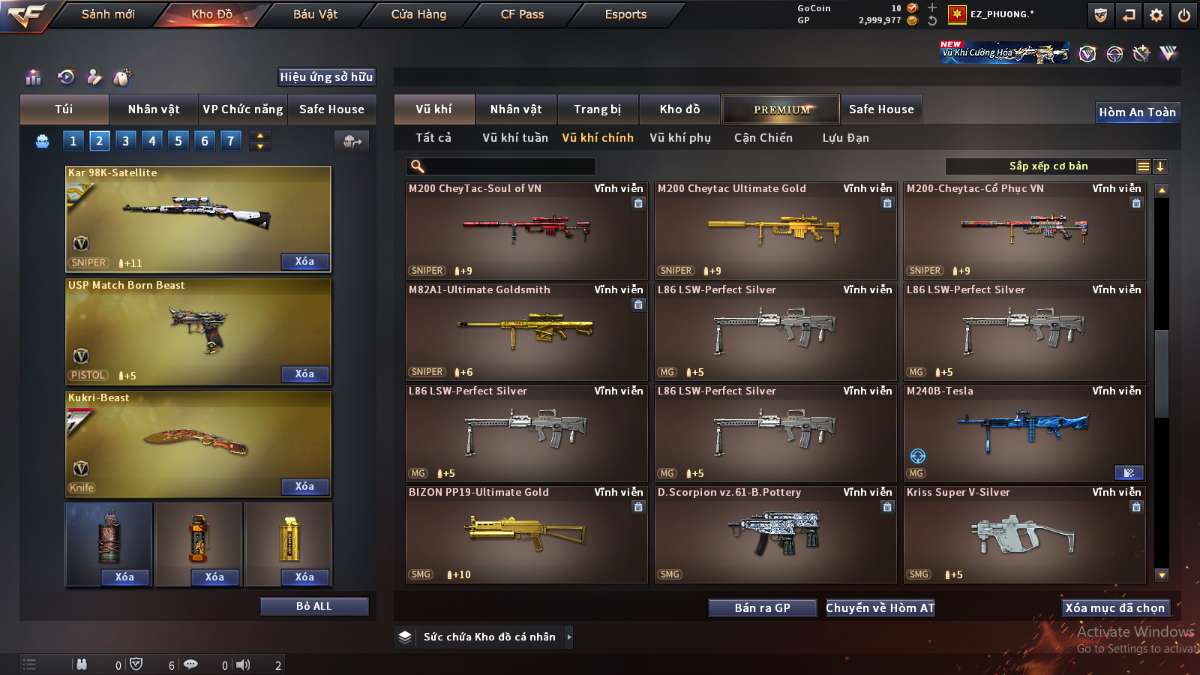 shop acc cf uy tin gia re